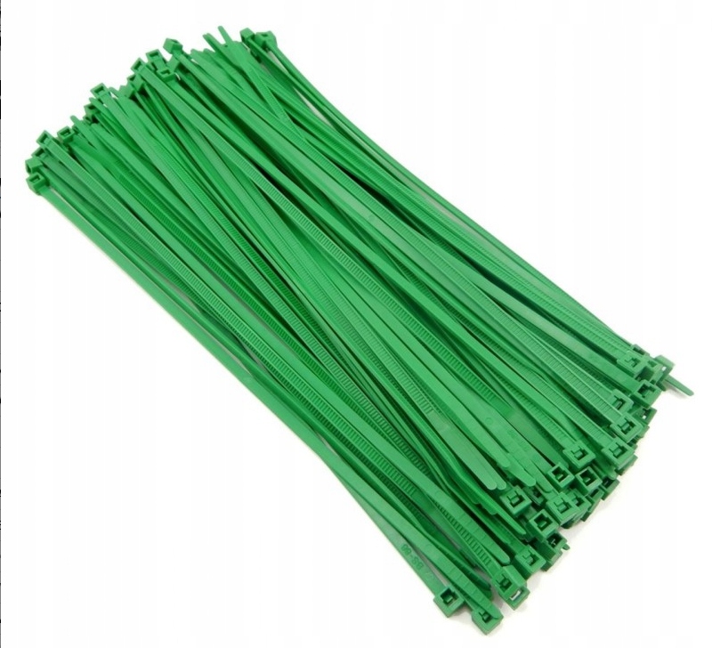 Opaski Kablowe Zaciskowe Zielone 2.5X100 100 Szt