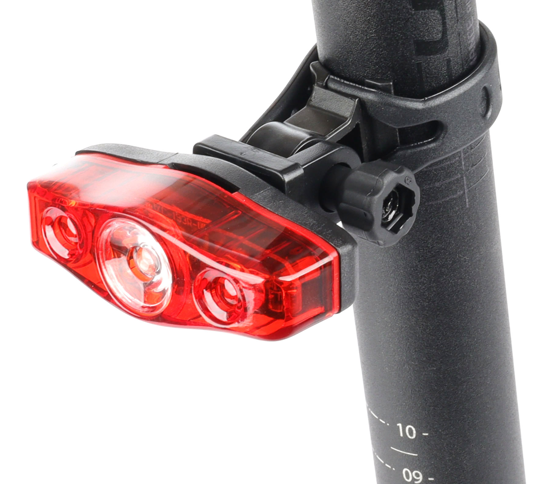 

Lampa tylna mocowana na wspornik siodła, baterie