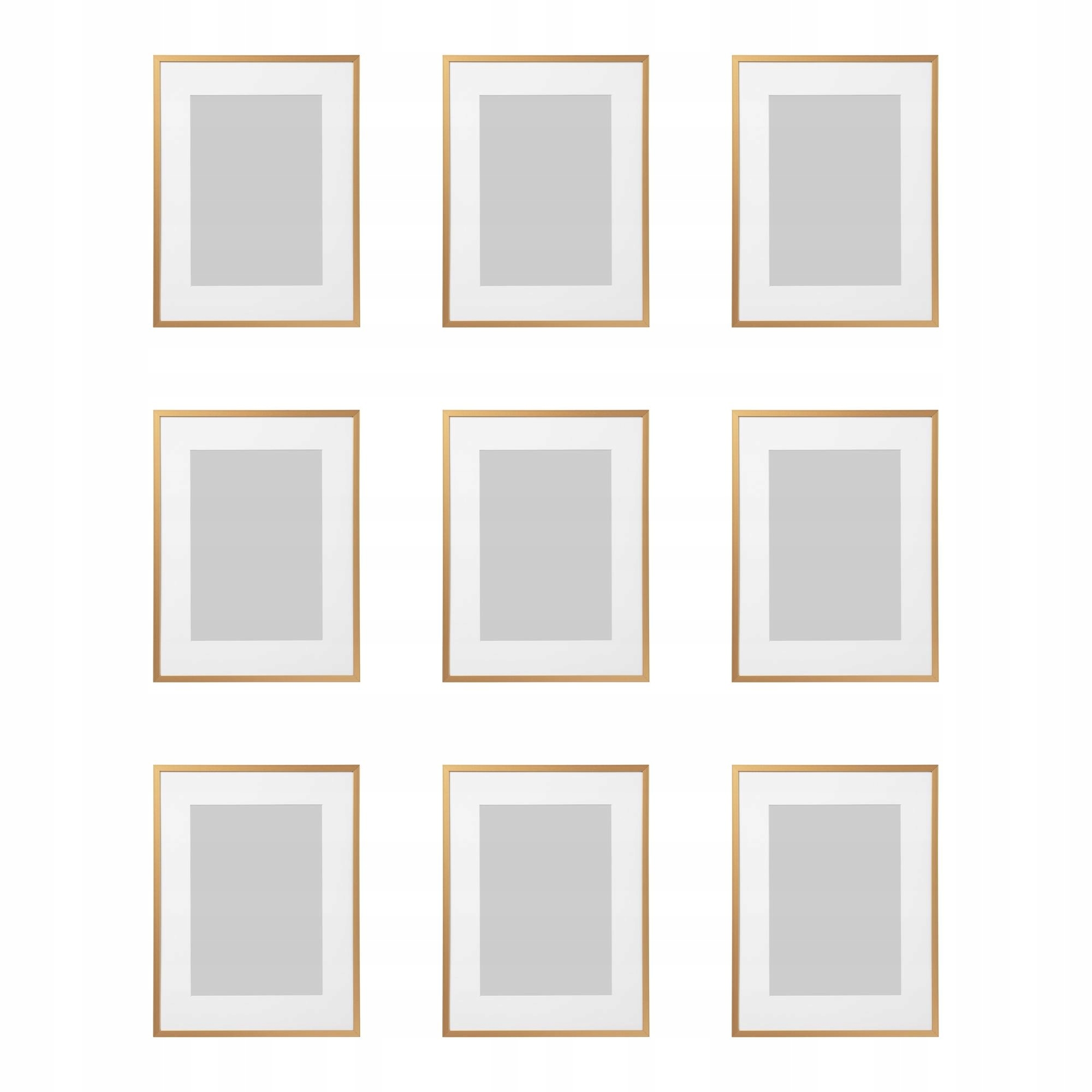 9 ks Rámeček Lomviken zlatý 30x40 cm elegantní pro fotografie