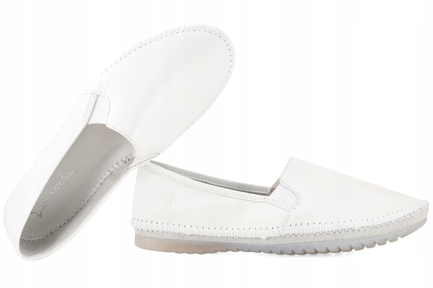 Maciejka T3512-11 Dámské Mokasíny Polobotky Balerínky Kůže bílé 36 Bílá