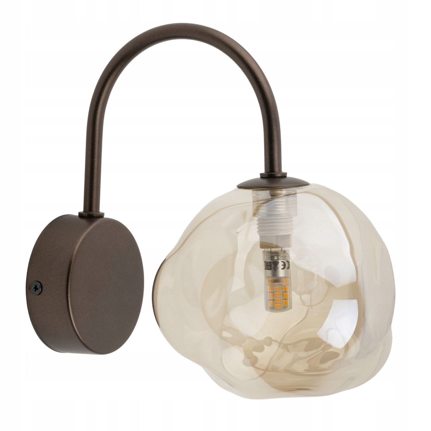 Nástěnná lampa Lava Hnědá Nepravidelná Skleněná lampička 1x G9 11024