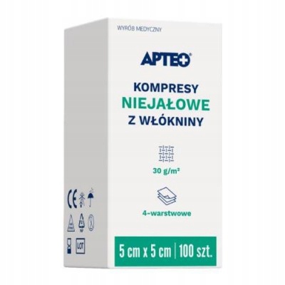 

Kompresy niejałowe z włókniny 5 x 5 cm x 100 sztuk