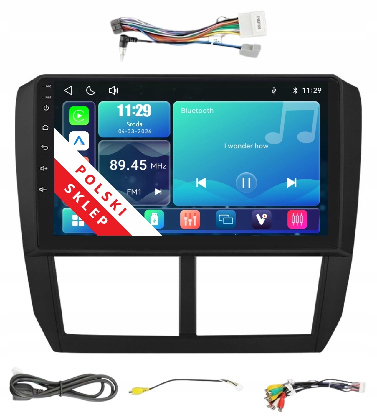 Nawigacja Radio 2DIN Linux Subaru Impreza Wrx Apple Carplay Android Auto