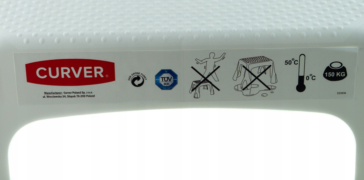 KETER STOPIEŃ SCHODEK TABORET 150 kg TUV Szerokość mebla 43.7 cm