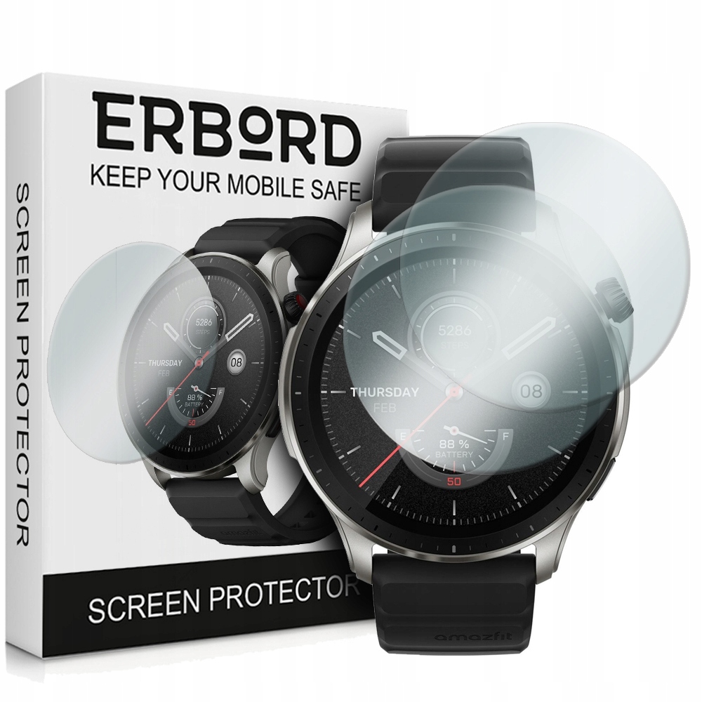 

2x Szkło Hartowane Erbord Do Amazfit Gtr 4 46MM