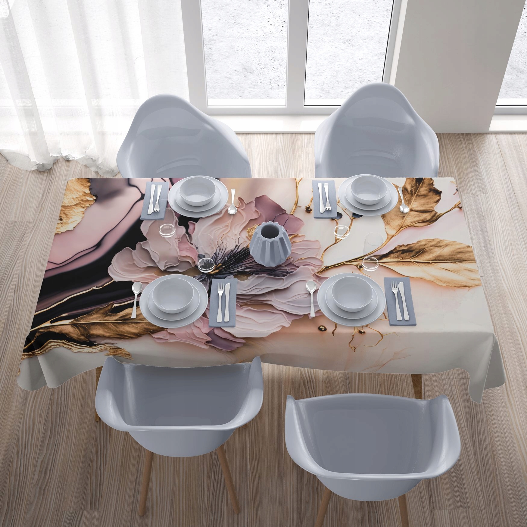 OBRUS PLAMOODPORNY 140X260 GŁADKI MATOWY GRUBY 137 Wzór dominujący inny wzór