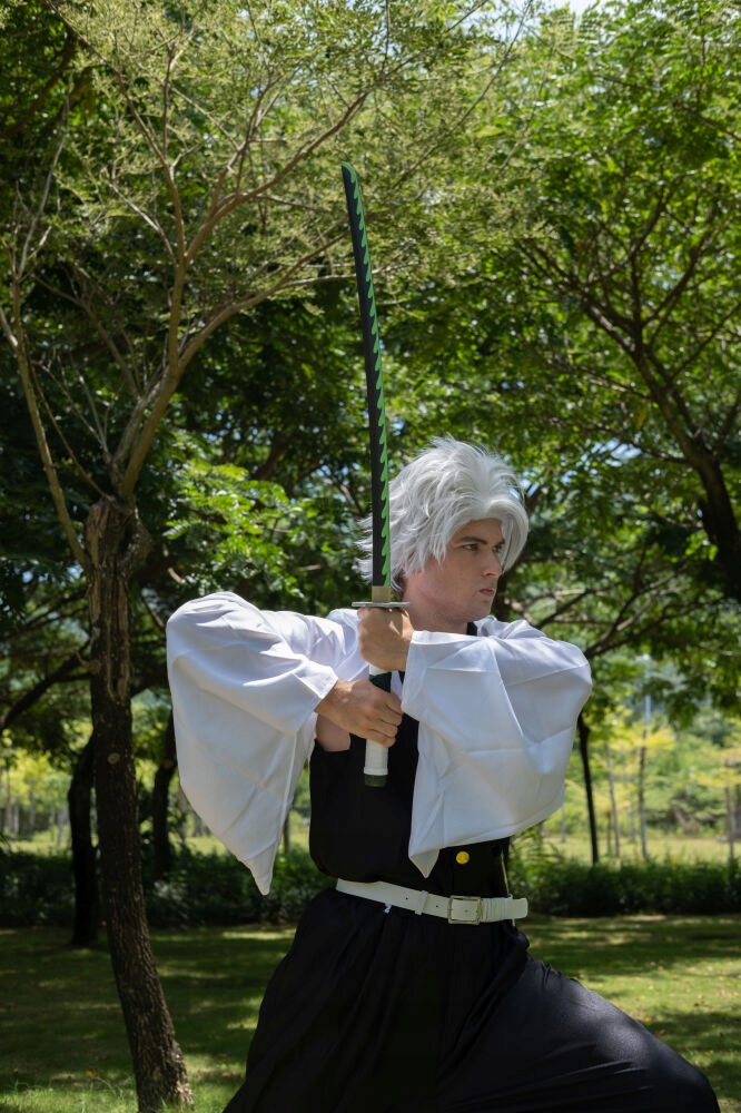 Wakizashi Demon Slayer Sanemi Shinazugawa Дерев'яний Меч 77 См Jt10657-W