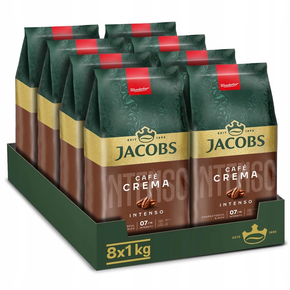 Kawa ziarnista Jacobs Cafe Crema Intenso 8x 1kg