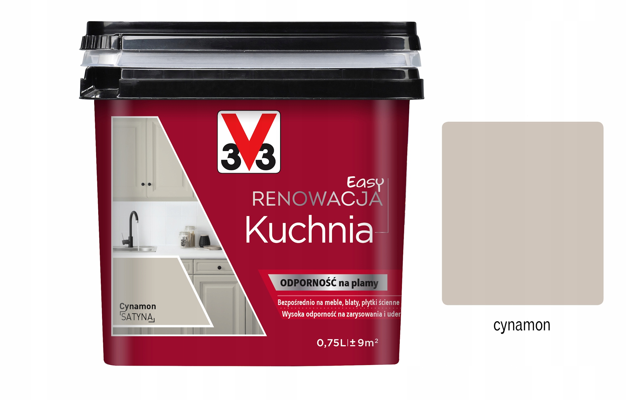 V33 Farba renowacja Kuchnia I Meble 0,75 L Cynamon satyna