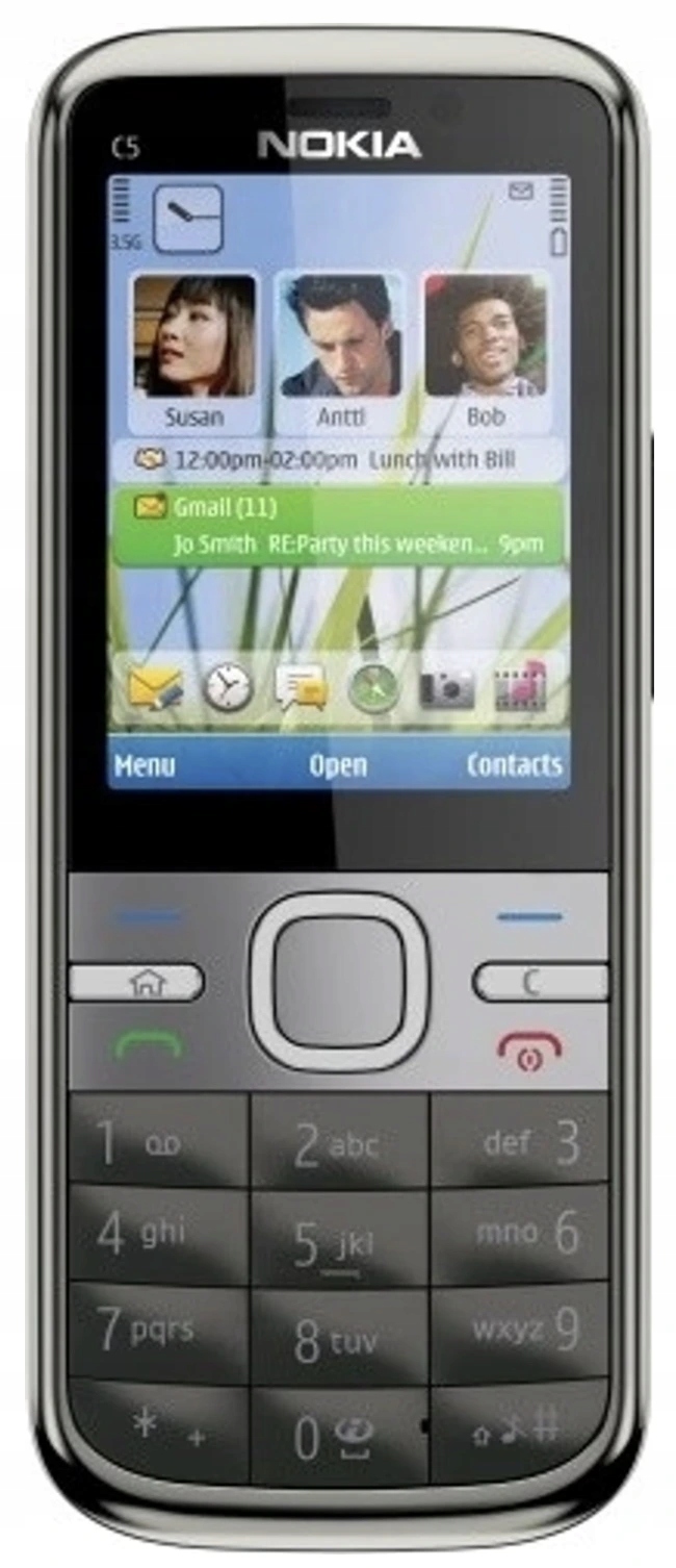 Mobilný telefón Nokia C5 256 Mb 512 Mb 3G čierny Pl/sk/hu/sk