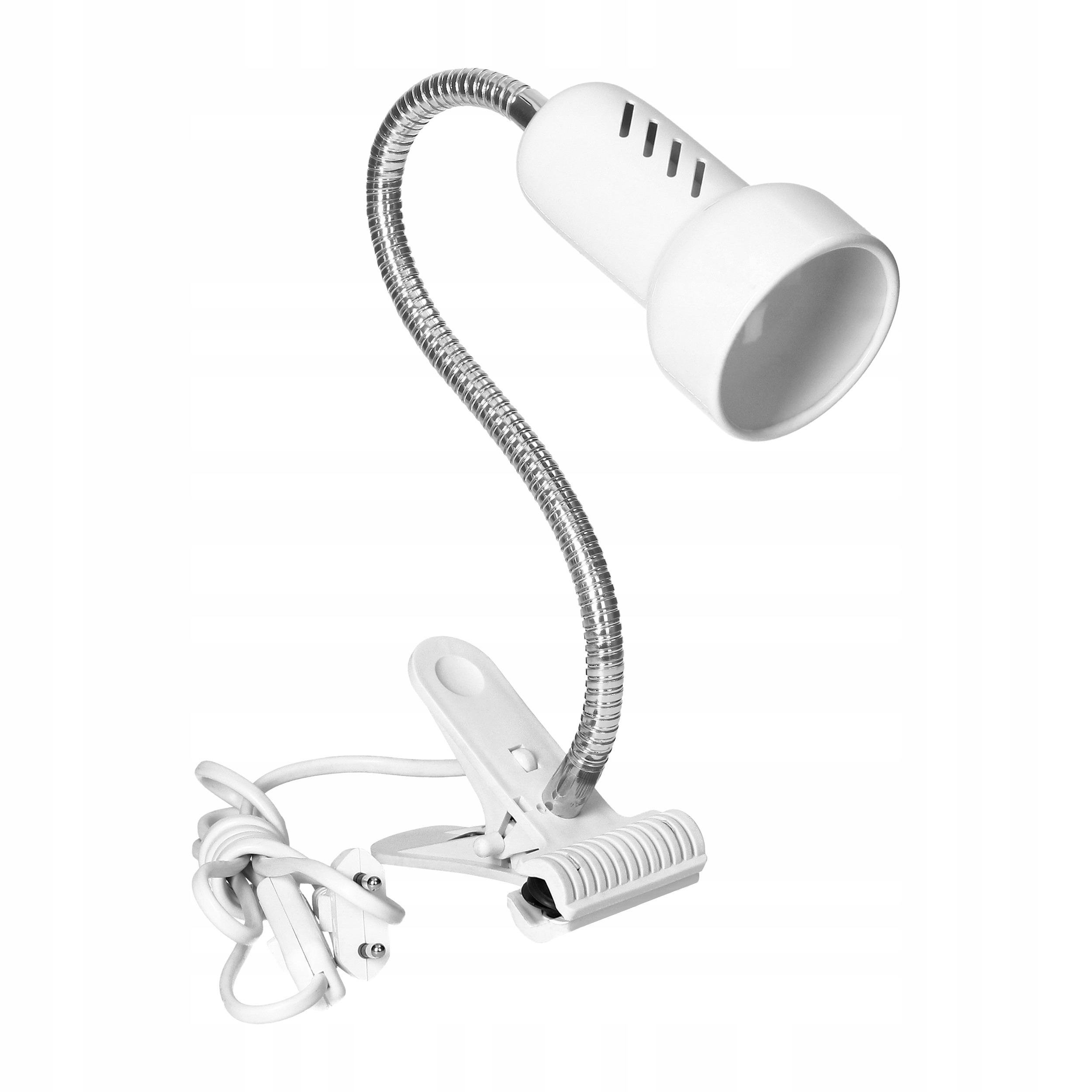 

Luke, lampa biurkowa z klipsem, 40W, E14, biała