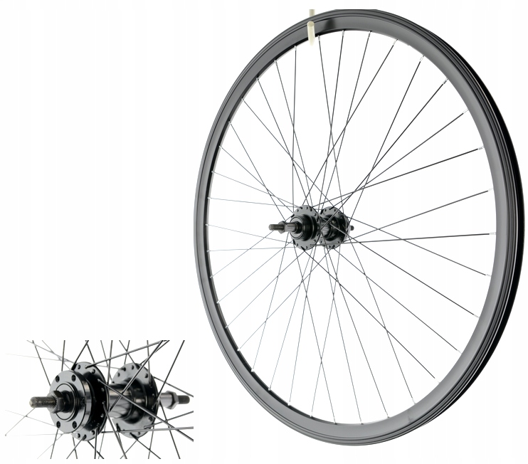 Koło Rowerowe 26 Cali Tył Tylne Wolnobieg Tarczowe Disc Stożkowe Czarne