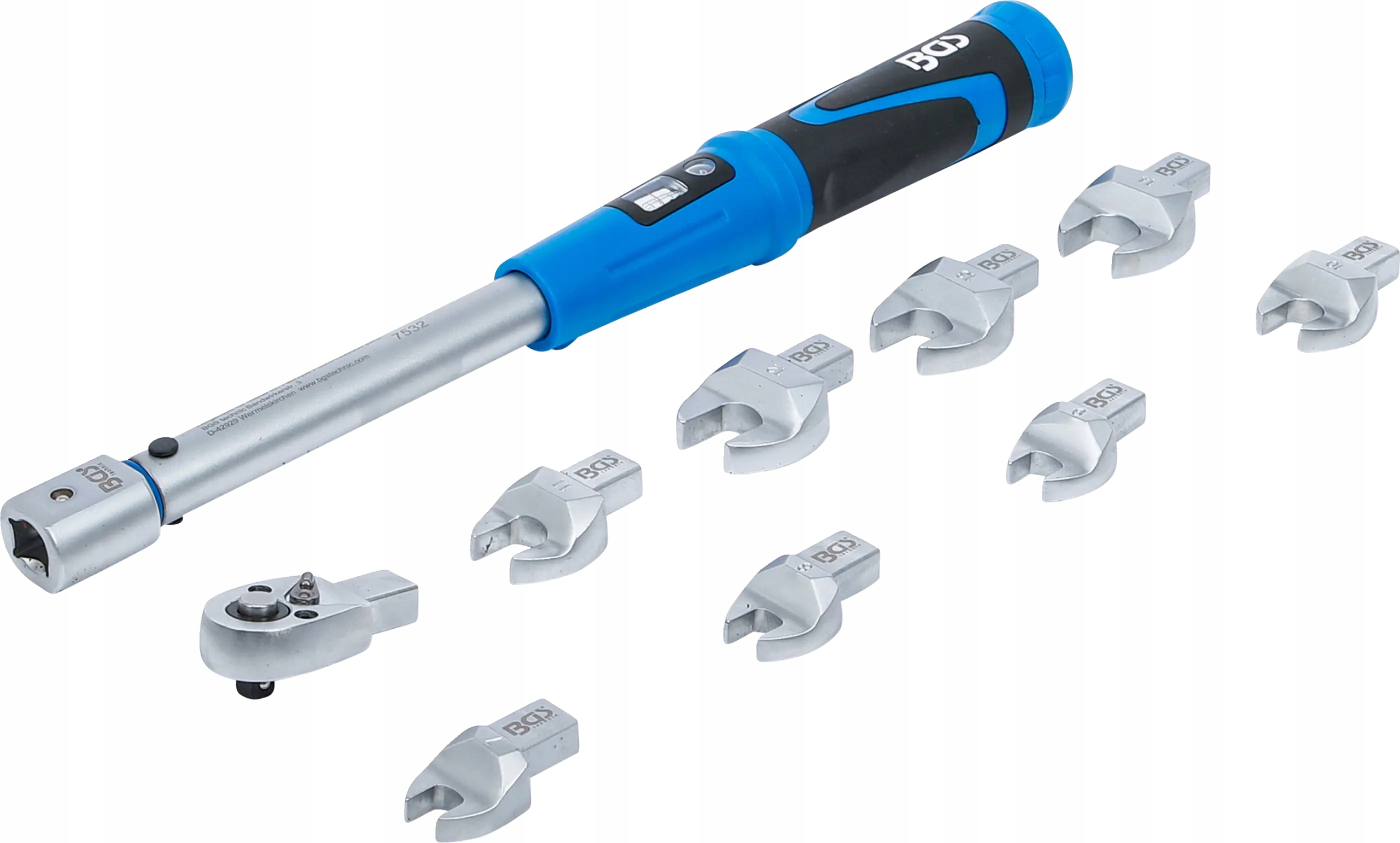 Momentový klíč 9x12 mm 10-50 Nm se sadou plochých klíčů Bgs 7532
