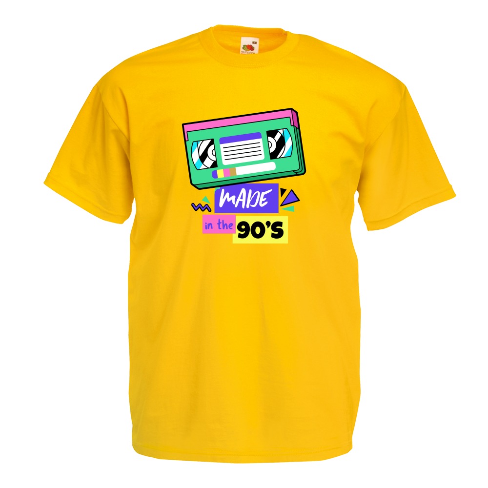

Koszulka kaseta made in 90's M żółta