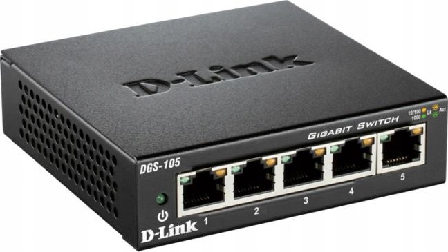 Switch 5 portów D-Link DGS-105 gigabitowy metalowy