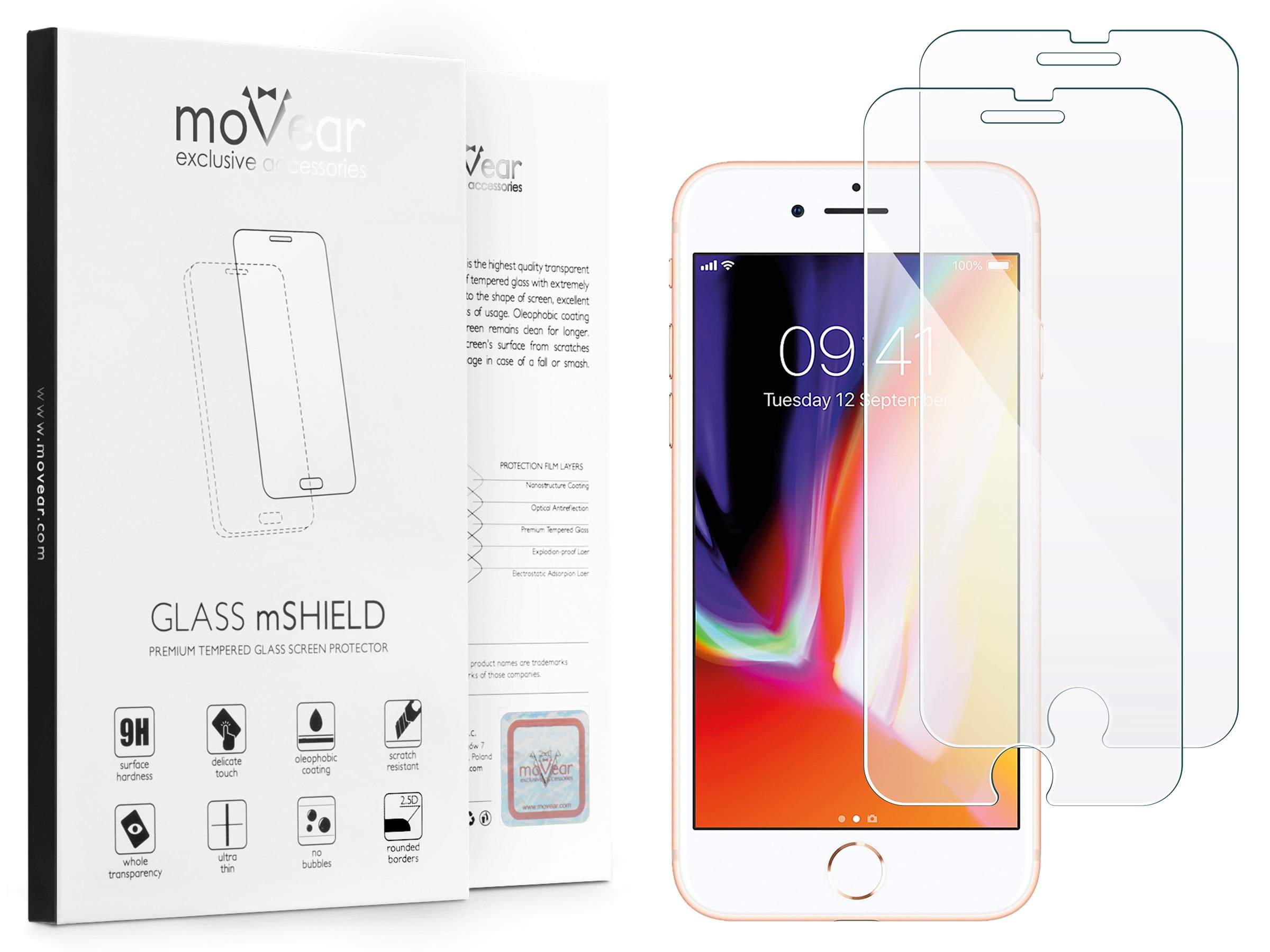 

moVear Glass mSHIELD 2.5D na iPhone 7+ / 8+