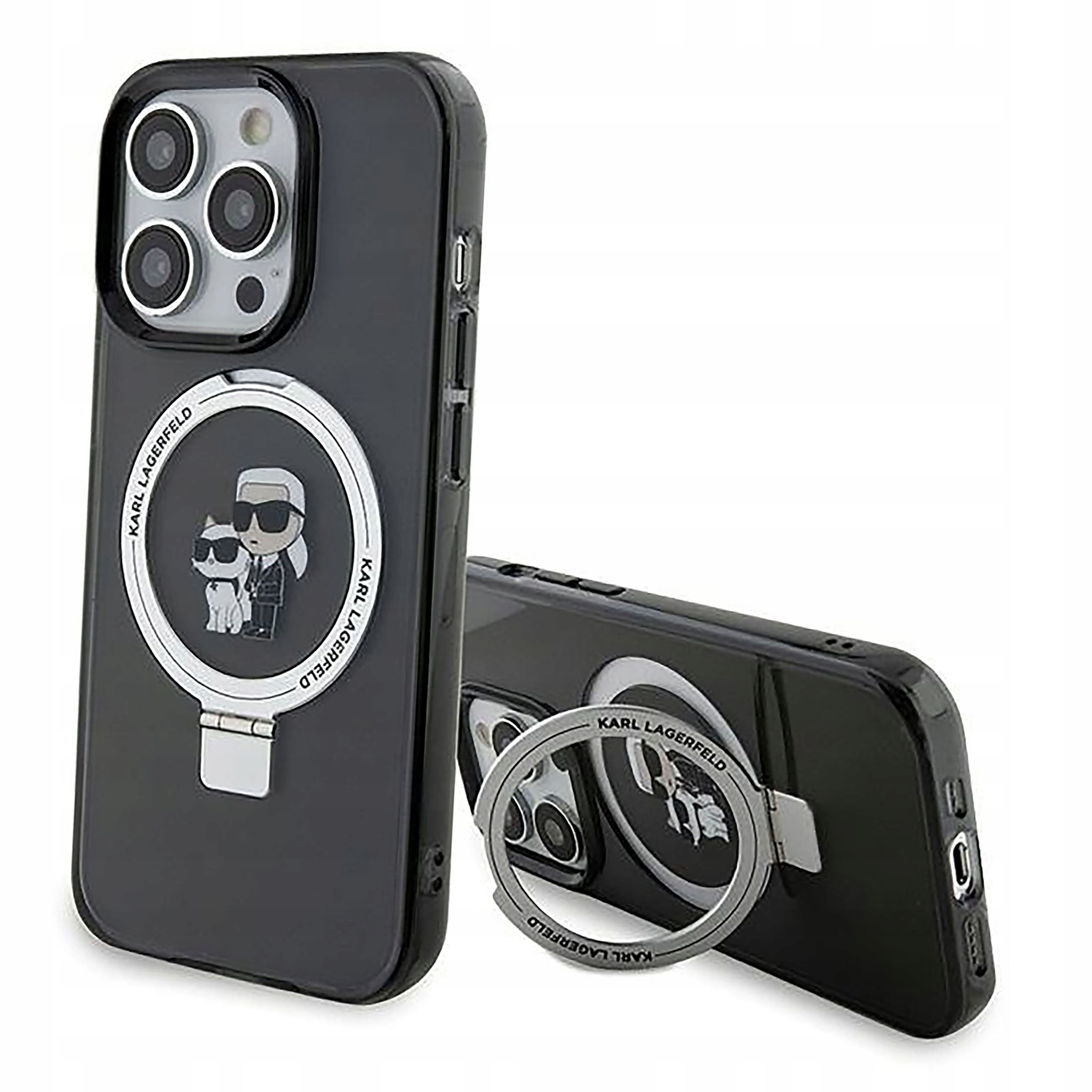 Karl Lagerfeld Ring Stand Karl&Choupettte MagSafe do iPhone 15 Pro Max