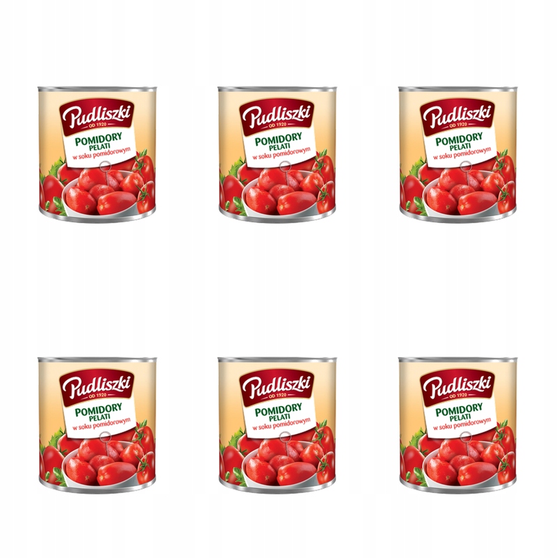 Pudliszki Rajčata pelati v rajčatovém džusu 2,55 kg X6