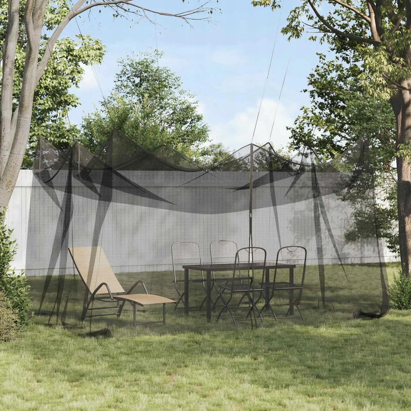 vidaXL Zahradní moskytiéra 156 síťovina Černá 3 x 4,5 x 2,5 m