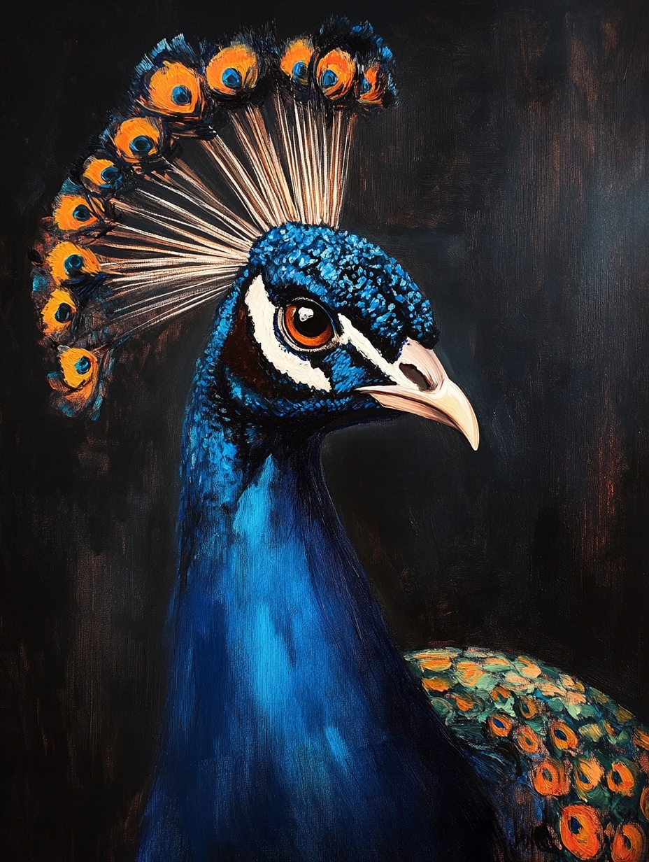 Obraz Na Plátně Canvas Příroda Portrét Pták Páv Královský 60x80