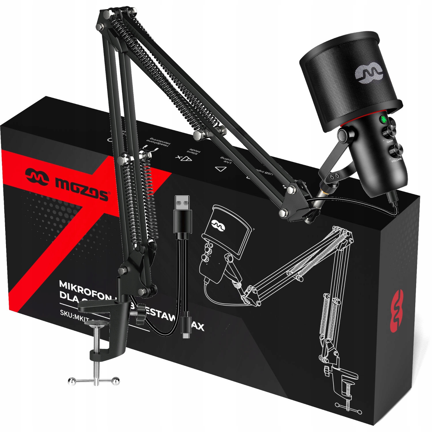 Mikrofon Mozos Mkit-gx Krabička Komplet