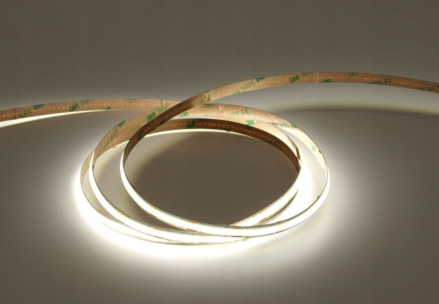 Profesionálny Cob Led pás, 5W, 320 čipov/m, Cri >90, 12V, biela, 6500K
