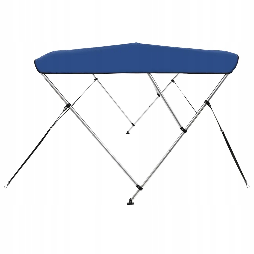 Bimini, daszek do łodzi z 3 łukami, niebieski, 183 Marka VidaXL