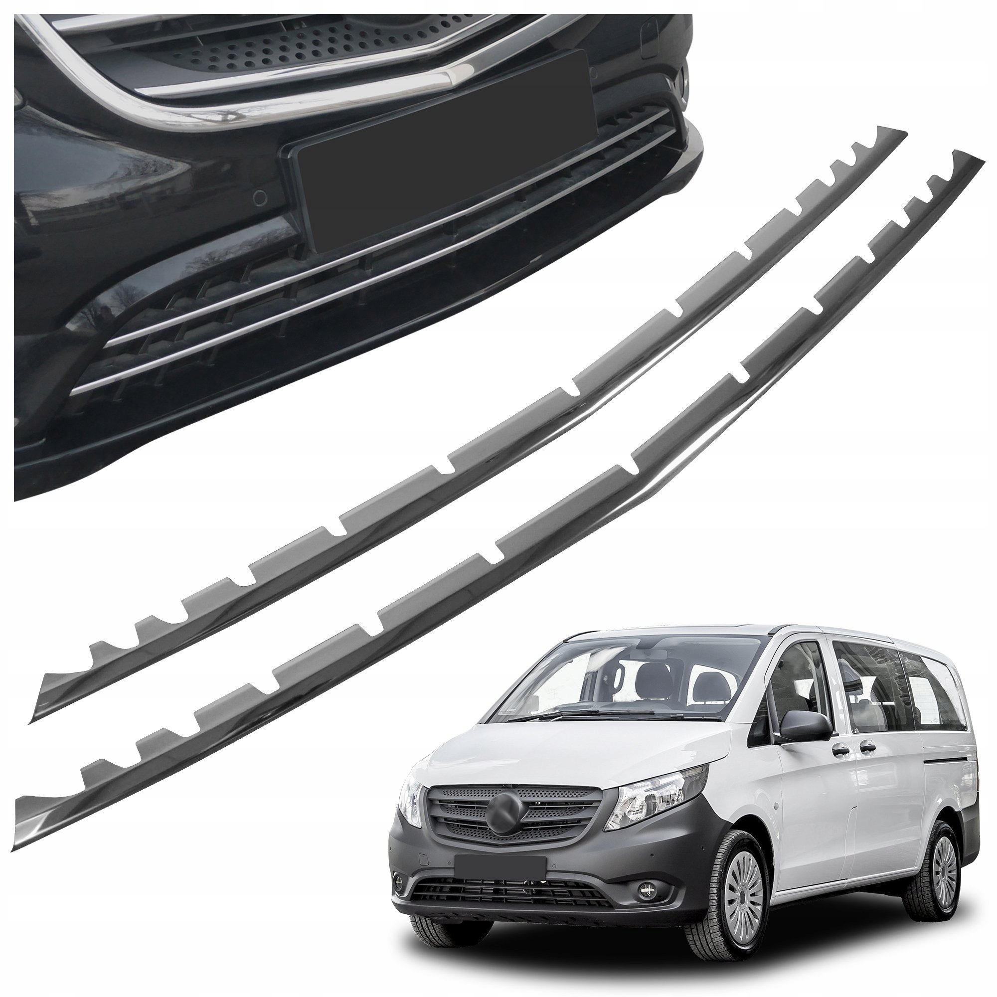 Lišty predného nárazníka pre Mercedes-benz Vito III W447 2014-2019