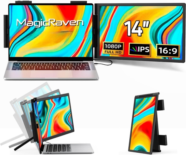 Przenośny Monitor do Laptopa 14" Fhd Ips Usb-c Hdmi Windows Mac