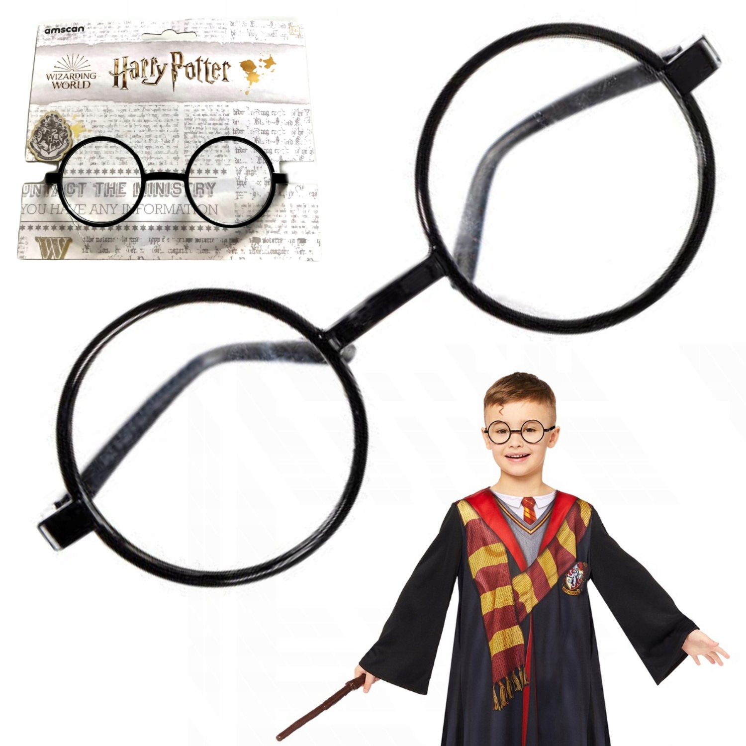 

Strój, Kostium przebranie okulary Harry Potter