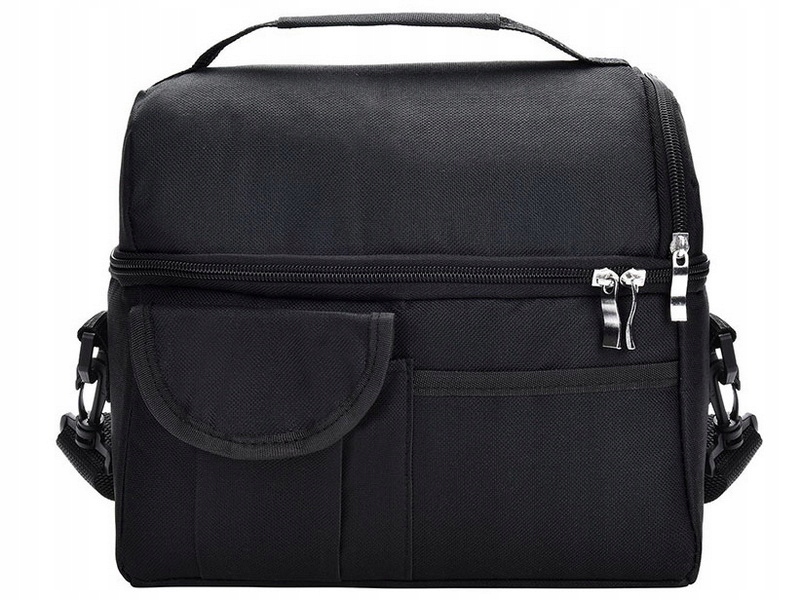 Torba TERMICZNA CZARNA Śniadaniowa Kuferek Lunch BOX XXL Izolacyjna