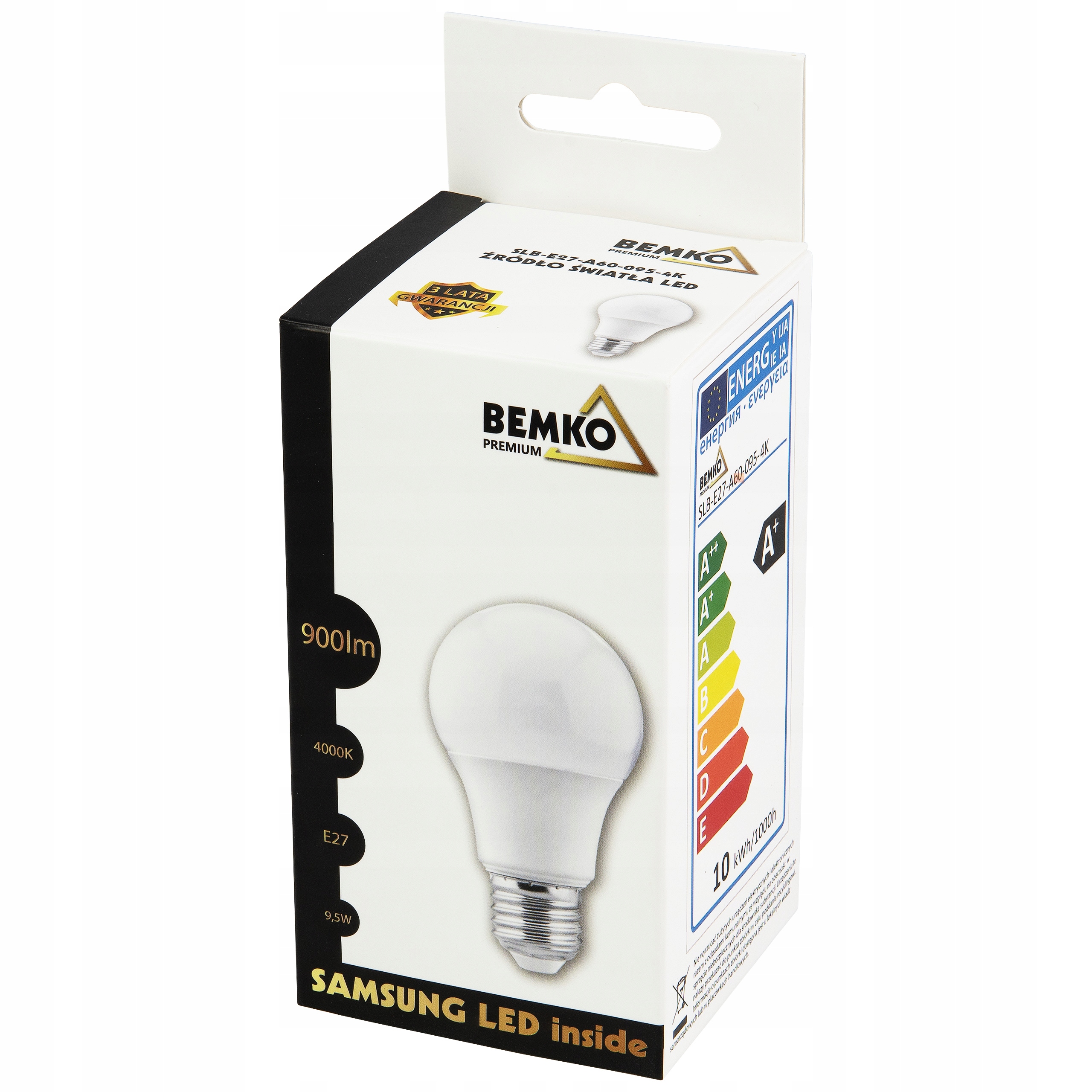 

Żarówka Led E27 9,5W 900LM 4000K Samsung* Zwykła