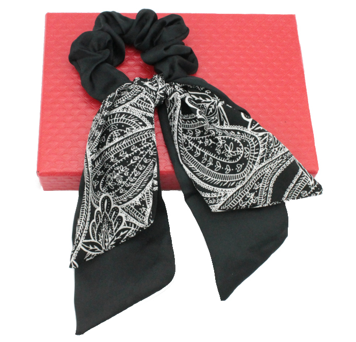 

Gumka Do Włosów Apaszka Jedwabna Double Czarna