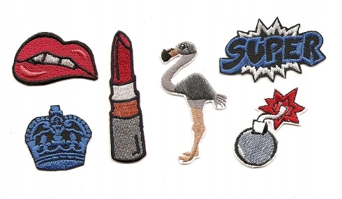 

kmpl 6 naszywki aplikacje szminka super flaming Sm