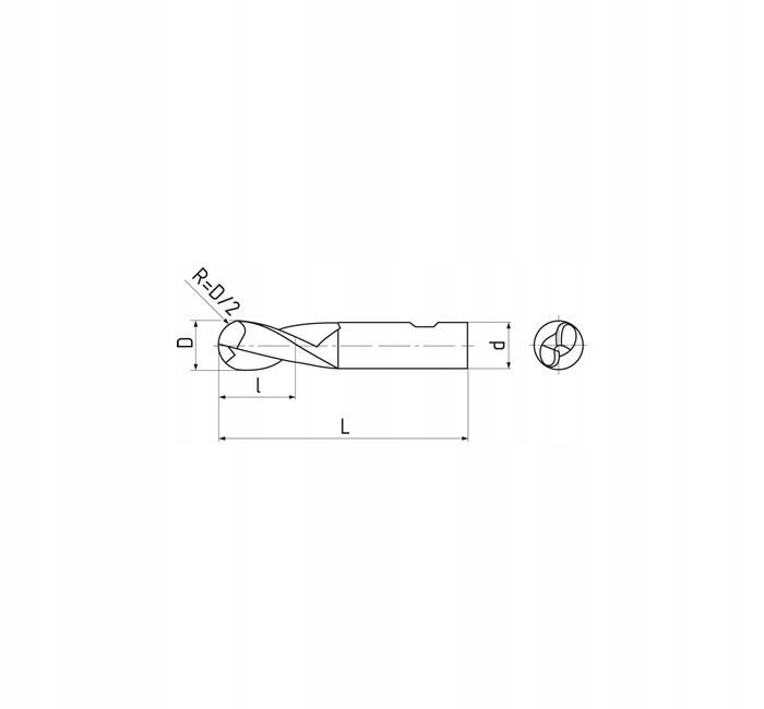 FREZ PALCOWY PROMIENIOWY DŁUGI 11 NFPg R5,5 L-M-R Kod producenta 511418.110