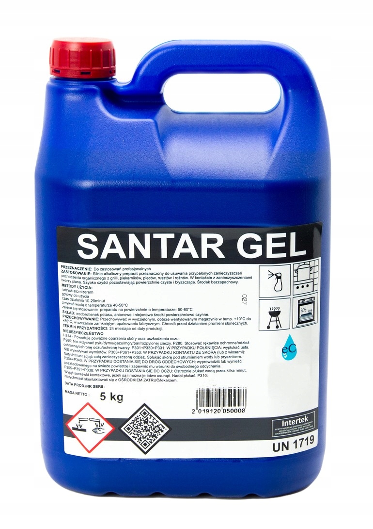 

Płyn do przypaleń Santar Gel HoReCa SaneChem 5kg