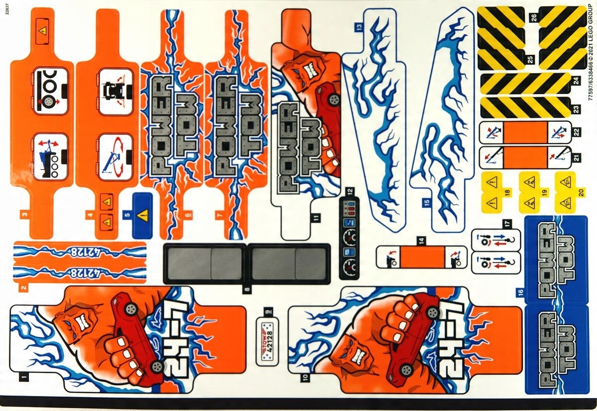 

Naklejki Ciężka Pomoc Drogowa Lego Technic #42128