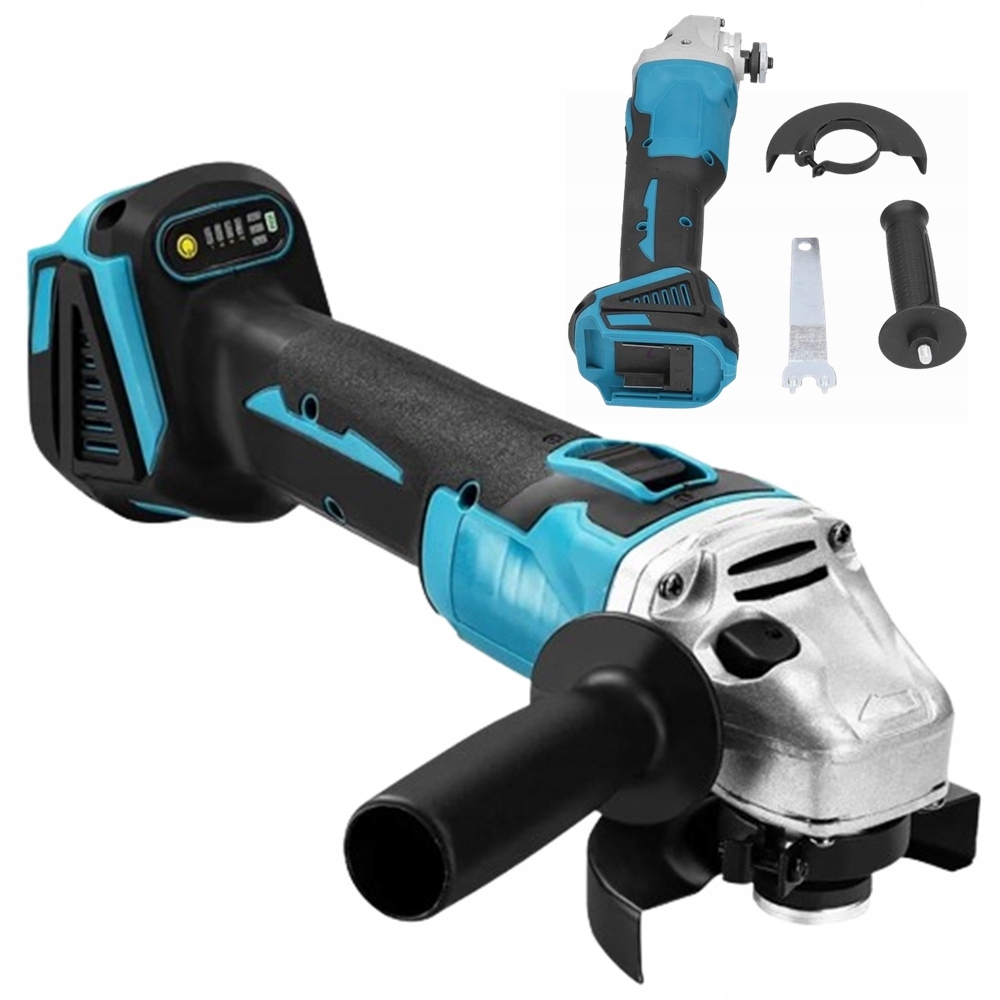 Úhlová Bruska Akumulátorová Bezkartáčová 1000 W Výkonná 125 MM 18 V