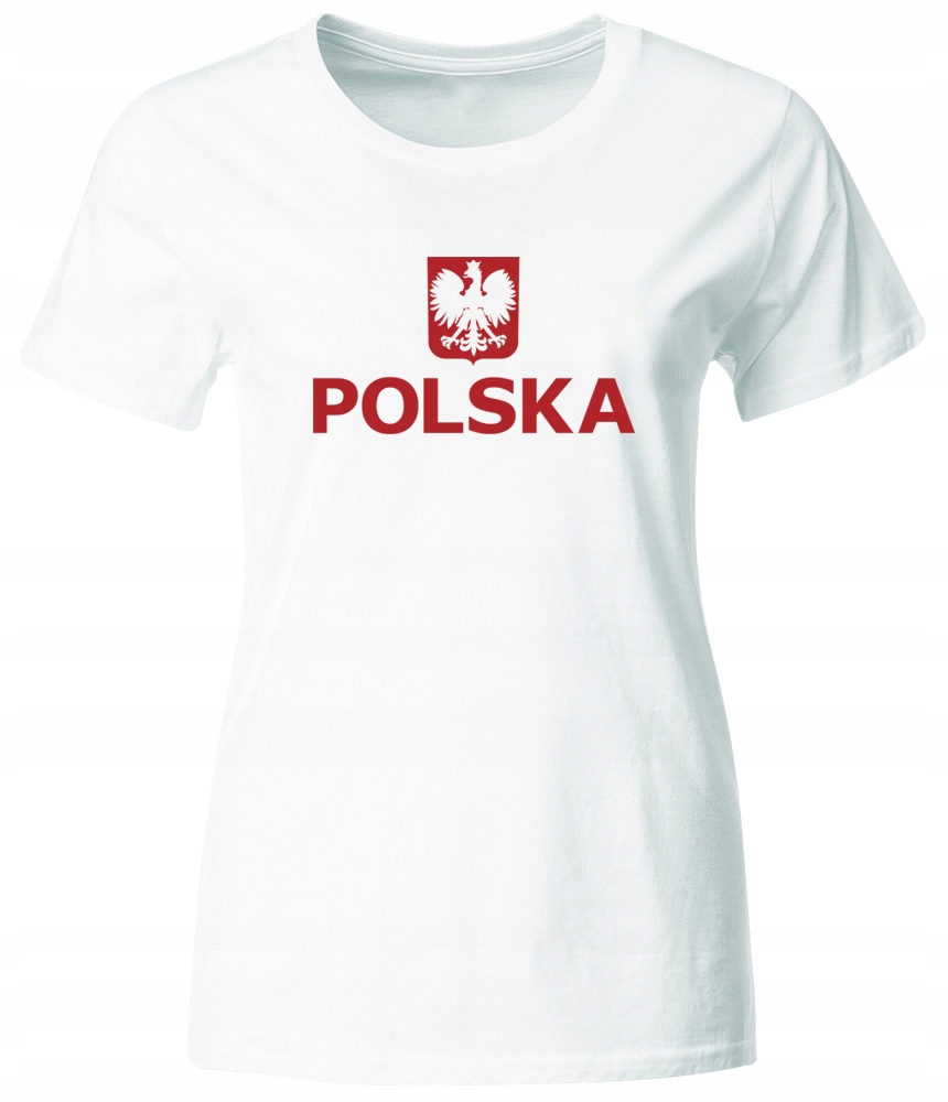 KOSZULKA KIBICA REPREZENTACJI POLSKI DAMSKA, BIAŁA, ROZ. L