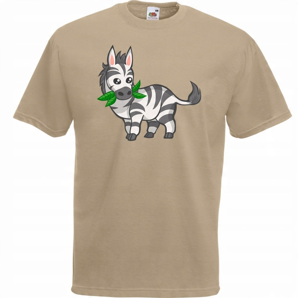

Koszulka zebra kreskówka zwierzęta XXL khaki