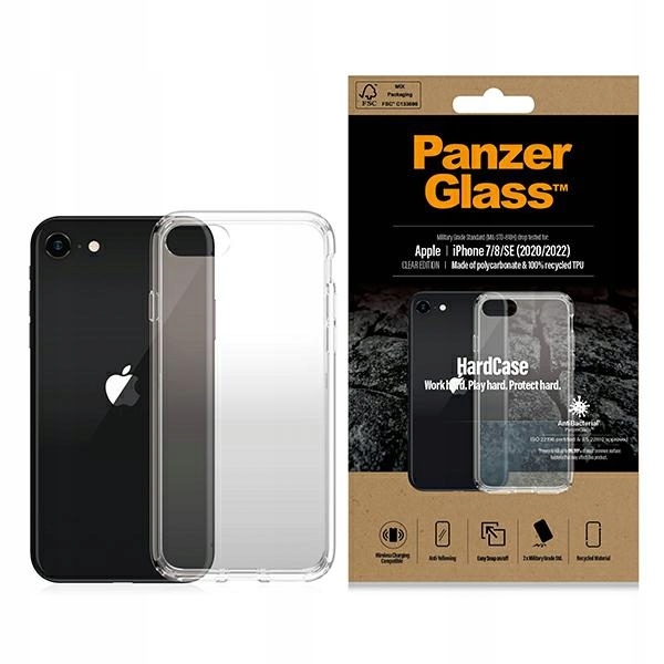 Pouzdro PanzerGlass HardCase pro iPhone Se 2022 Se 2020 7 8 Antibakteriální