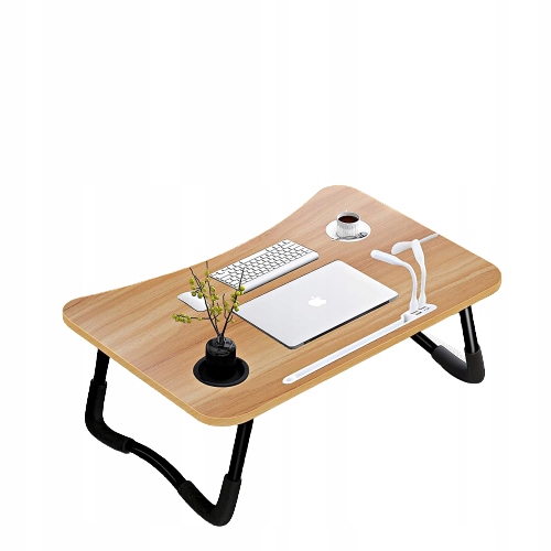 SKŁADANY STOLIK POD LAPTOP Z PORTAMI USB 60x40 CM