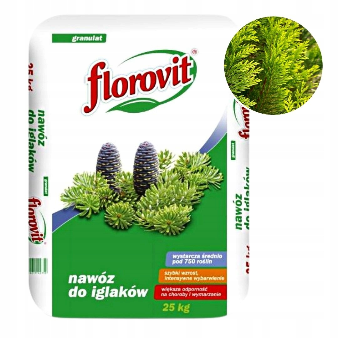 Nawóz do iglaków roślin iglastych Florovit 25kg