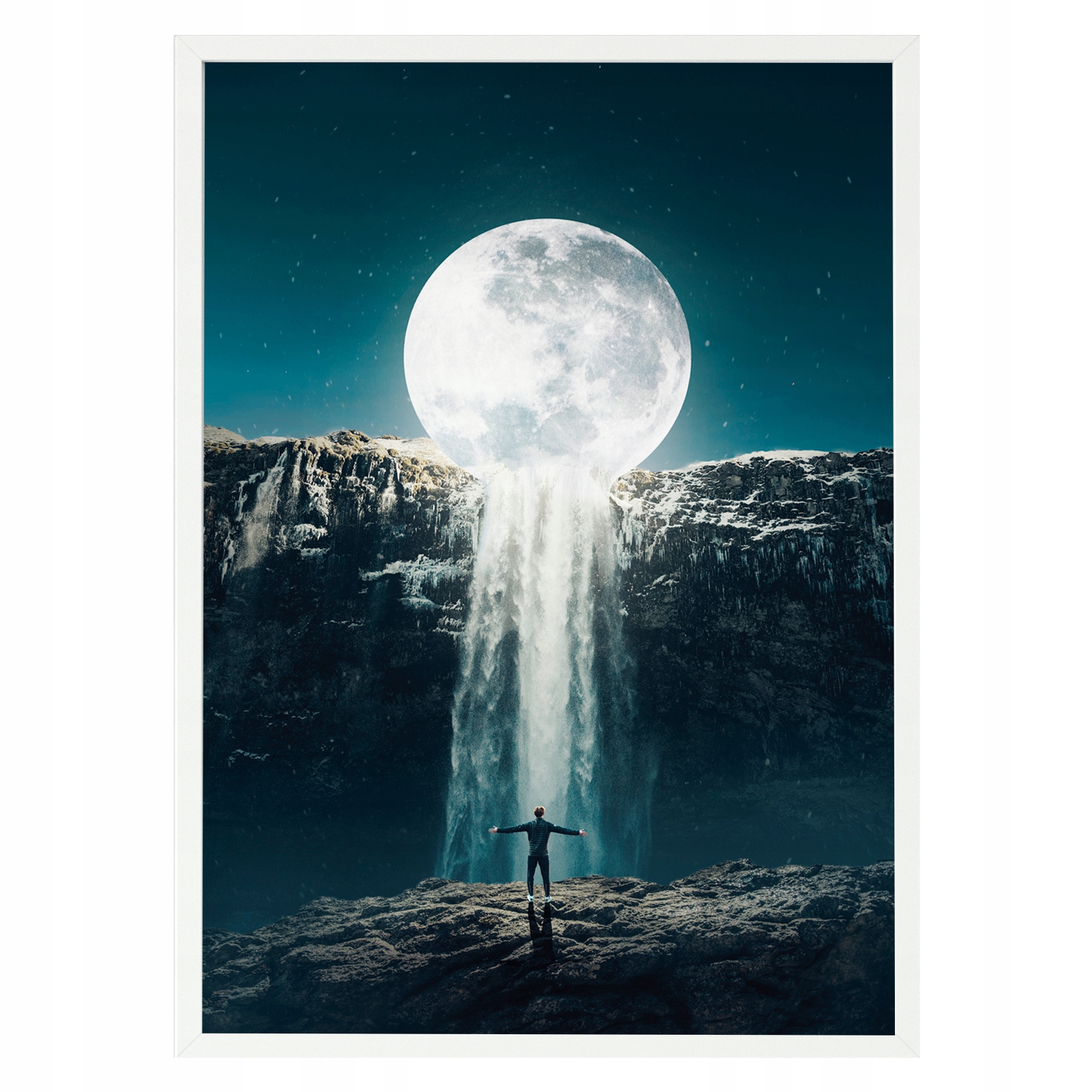 

Plakat w ramie duży 40x60cm księżyc