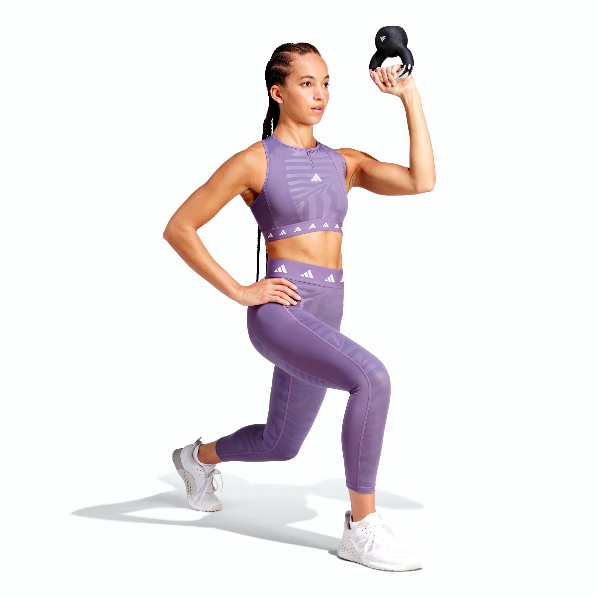 Stanik sportowy Adidas Powerimpact Training Techfit High-Neck Zip IT9174