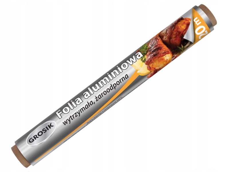 

Grosik Folia Aluminiowa Kuchenna 20 M Wytrzymała