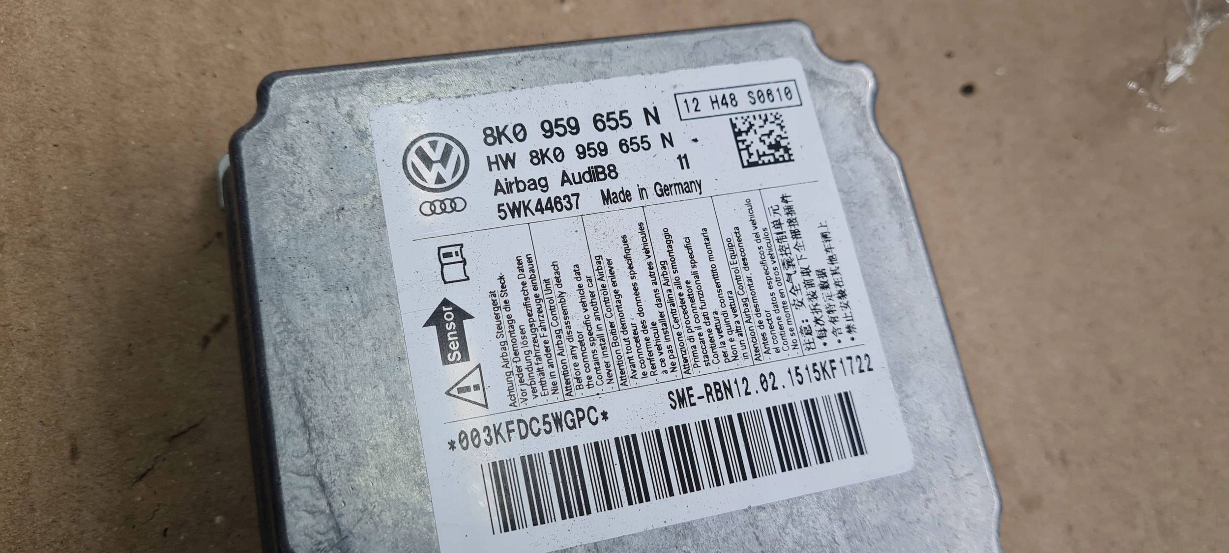 A5 8T LIFT module SENSOR airbag 8K0959655N A4 B8 Q5