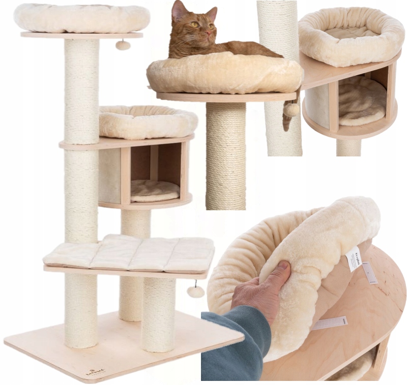 Drapak Wysoki Legowisko Natural Paradise 137cm Piłeczki Miękki Poduszki