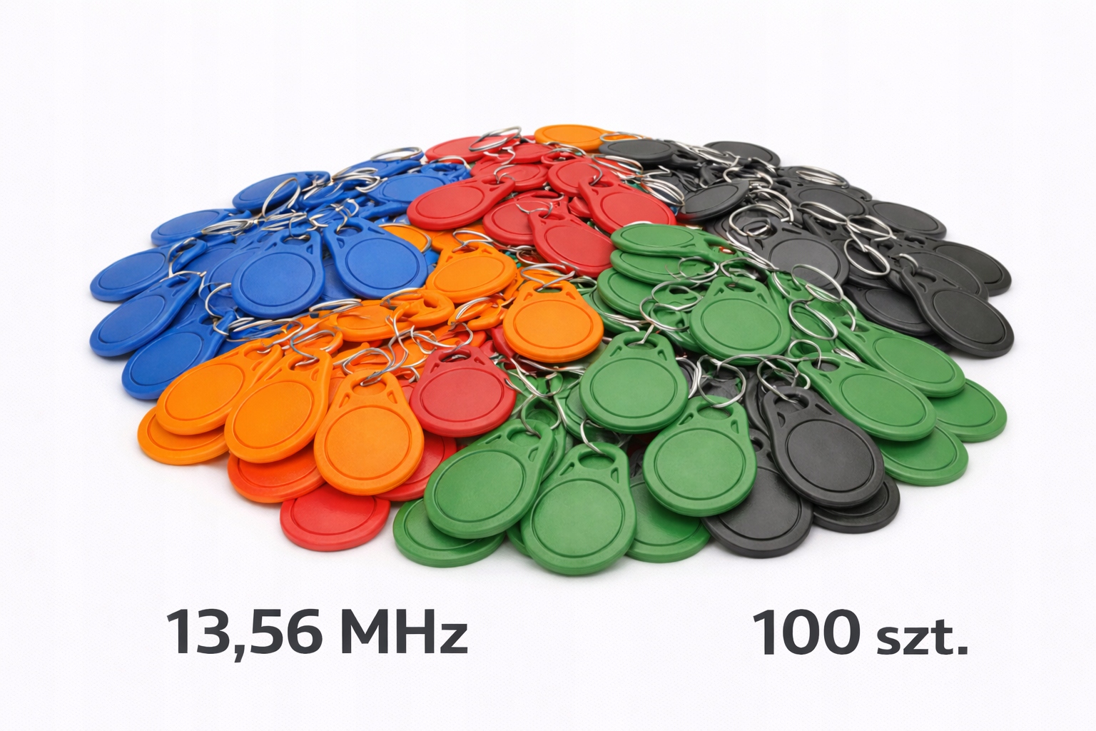 Zestaw breloków zbliżeniowych Rfid 13,56MHz Mifare Mia MFB1 MIX kolorów 100