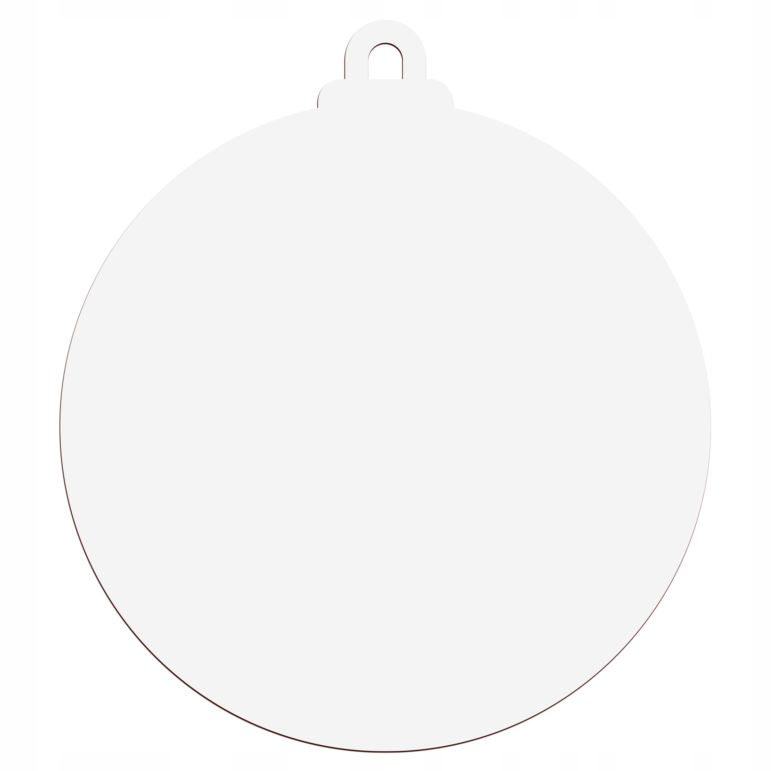 Dřevěné Vánoční Baňky na vánoční stromeček Bílé, 100 Kusů